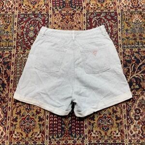 VTG 80s Guess‎ Jeans Georges Marciano button fly hickory stripe jean shorts 31